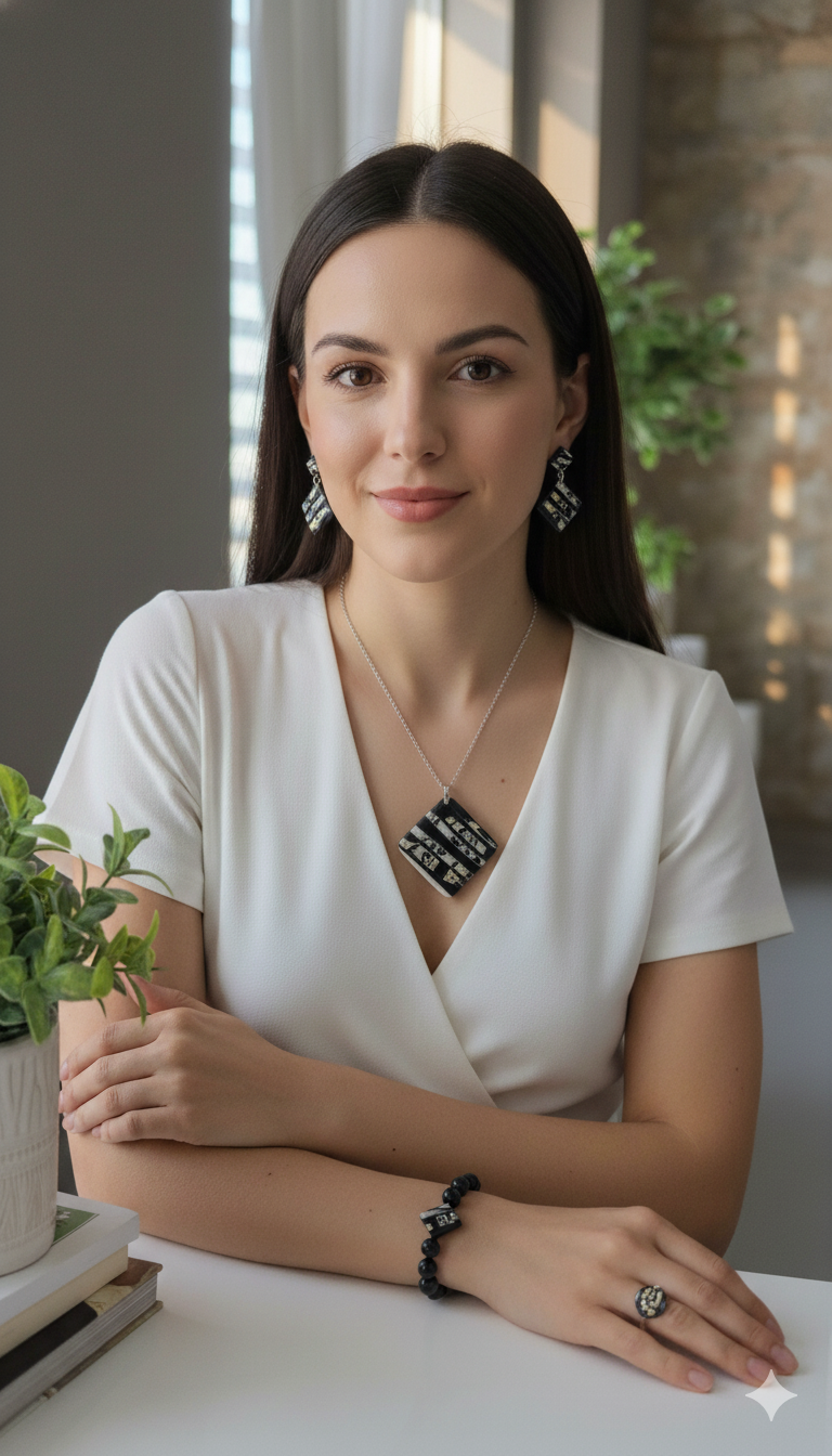 Monochrome Elegance Set | Set de Joyería en Blanco y Negro