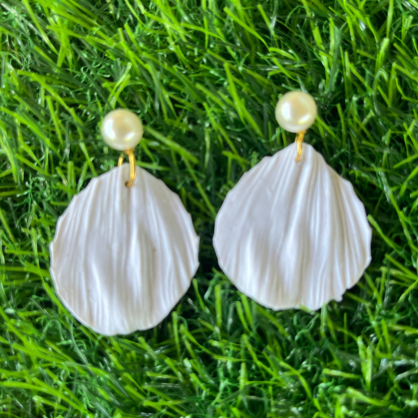 White Petals in Polymer Clay