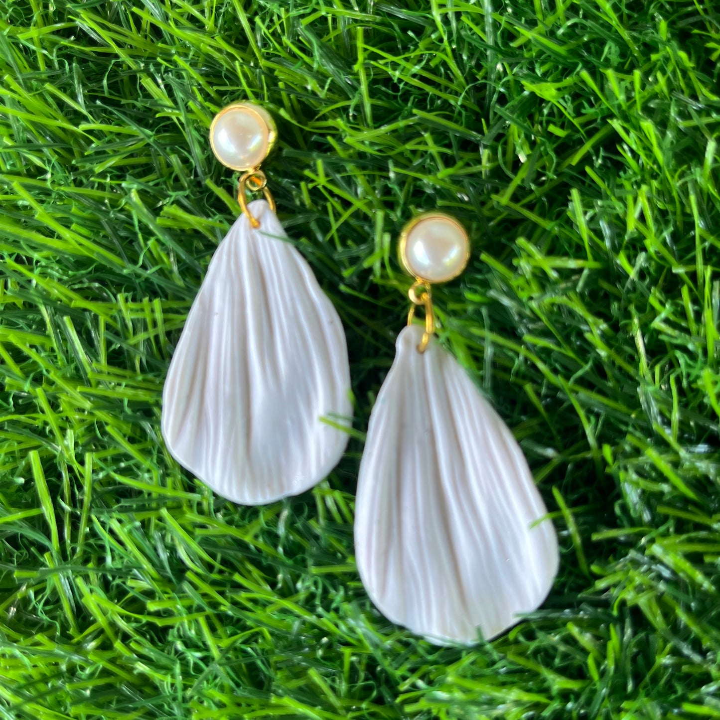 White Petals in Polymer Clay