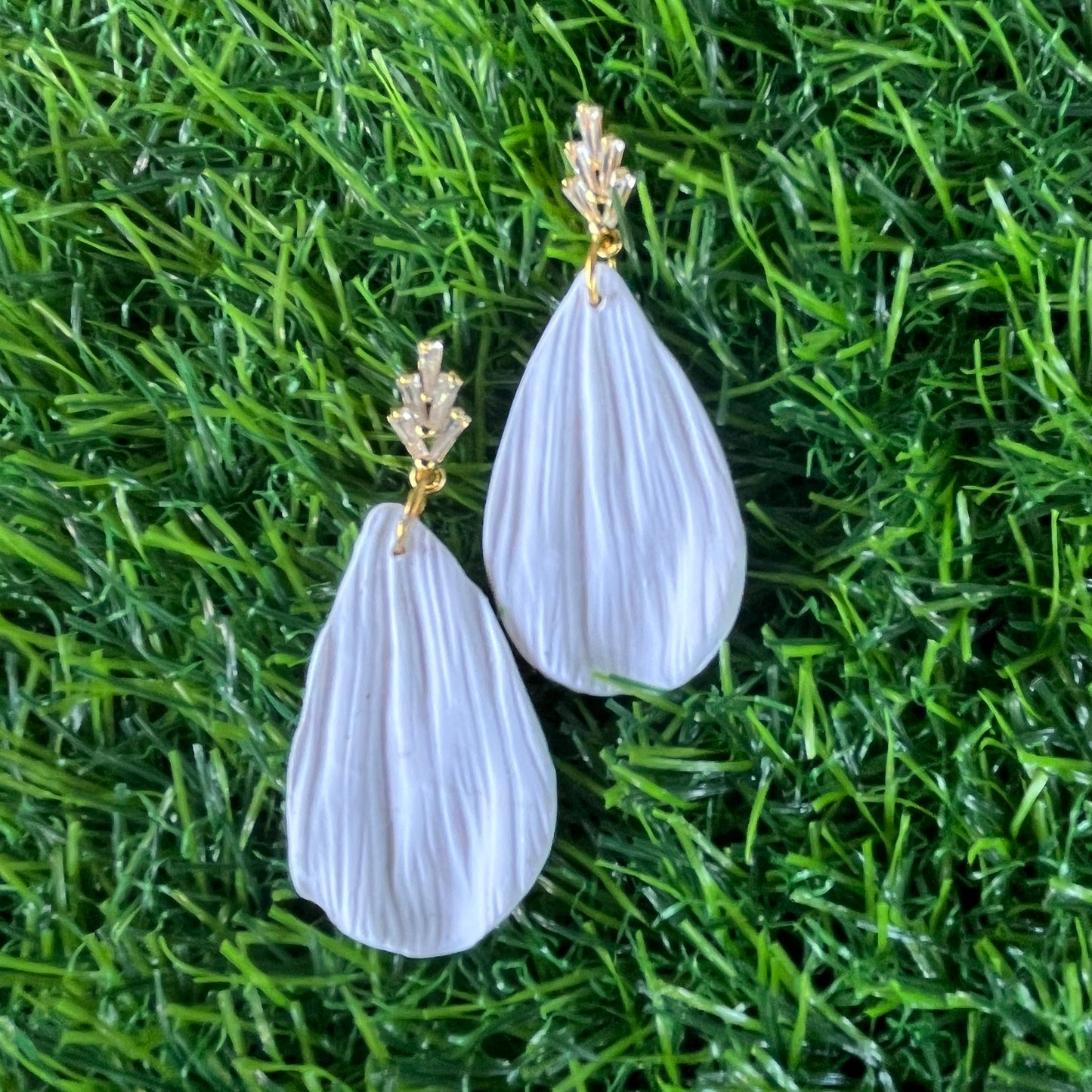 White Petals in Polymer Clay