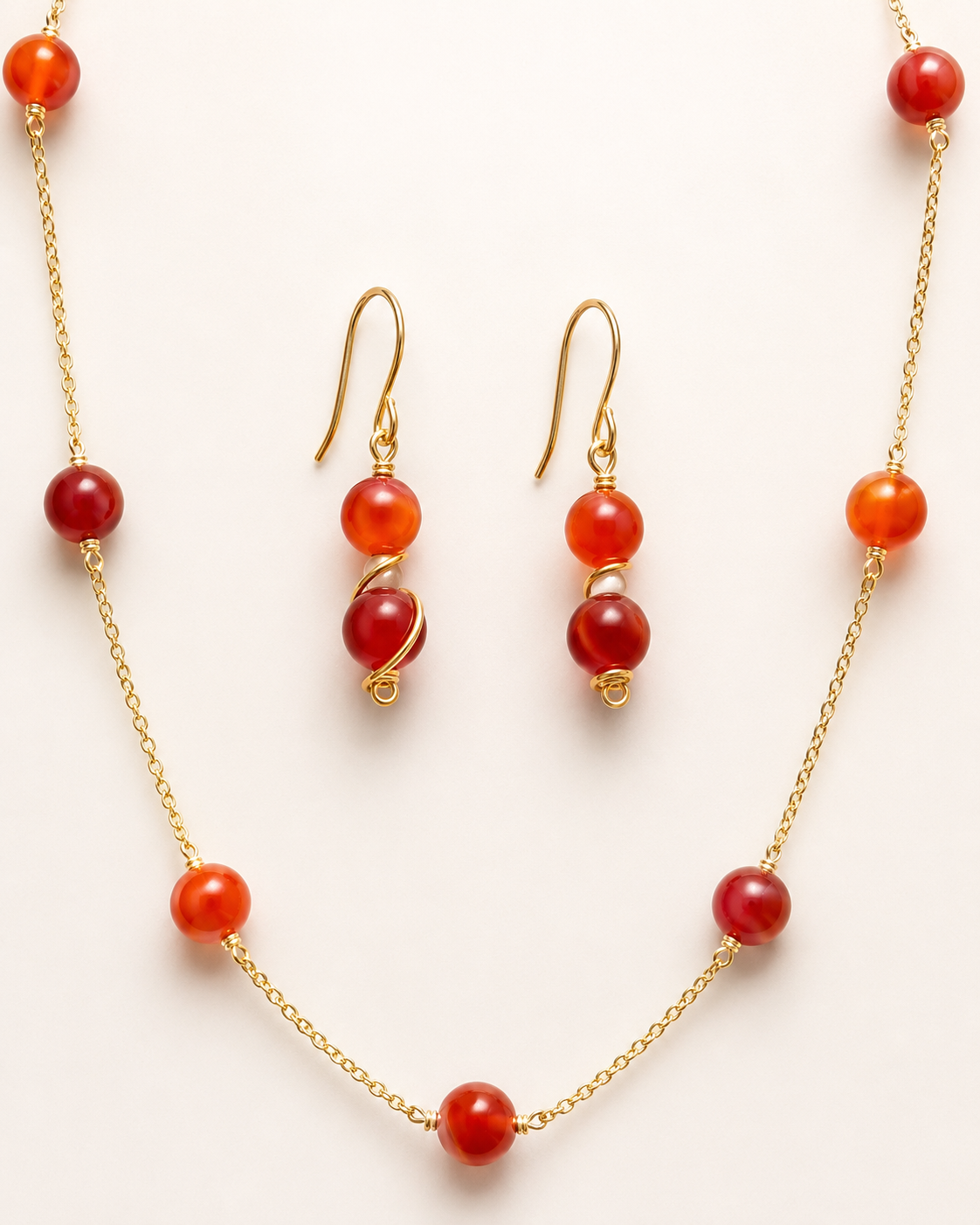 Carnelian Jewelry Set / Set de Cornalina Artesanal
