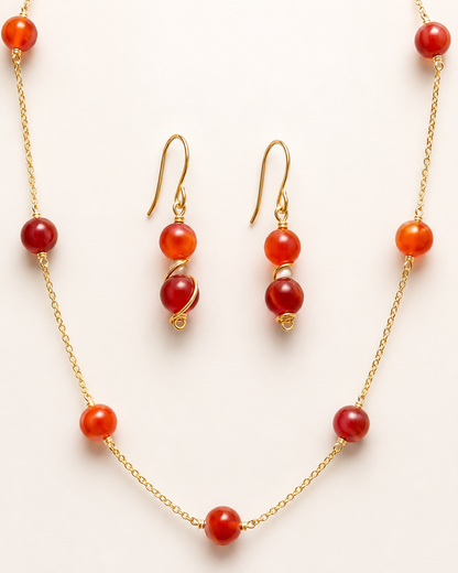 Carnelian Jewelry Set / Set de Cornalina Artesanal