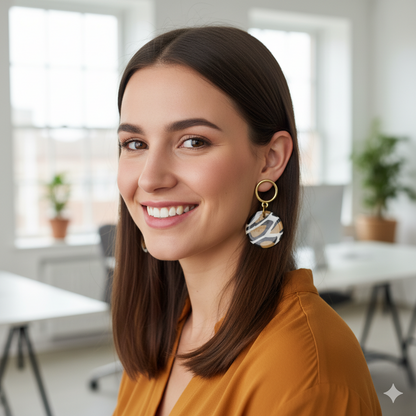 Animal Print Polymer Clay Earrings