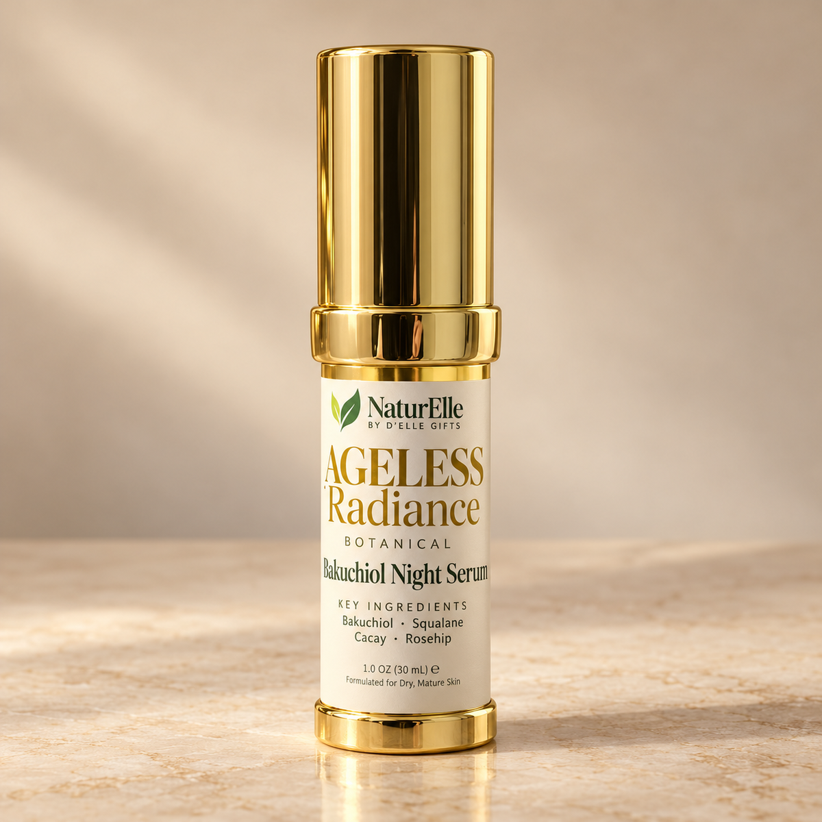 serum para la piel madura con el ingrediente Bakuchiol para la noche