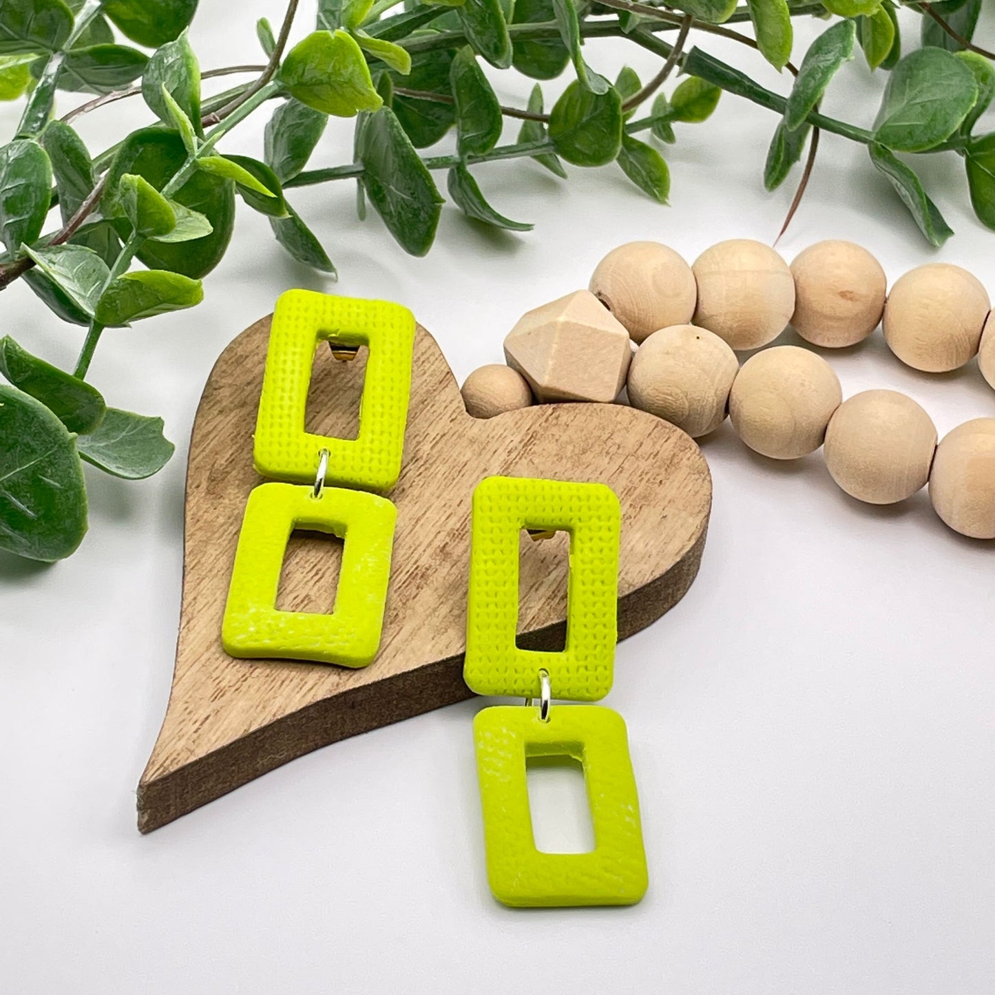 Wasabi Polymer Clay Earring