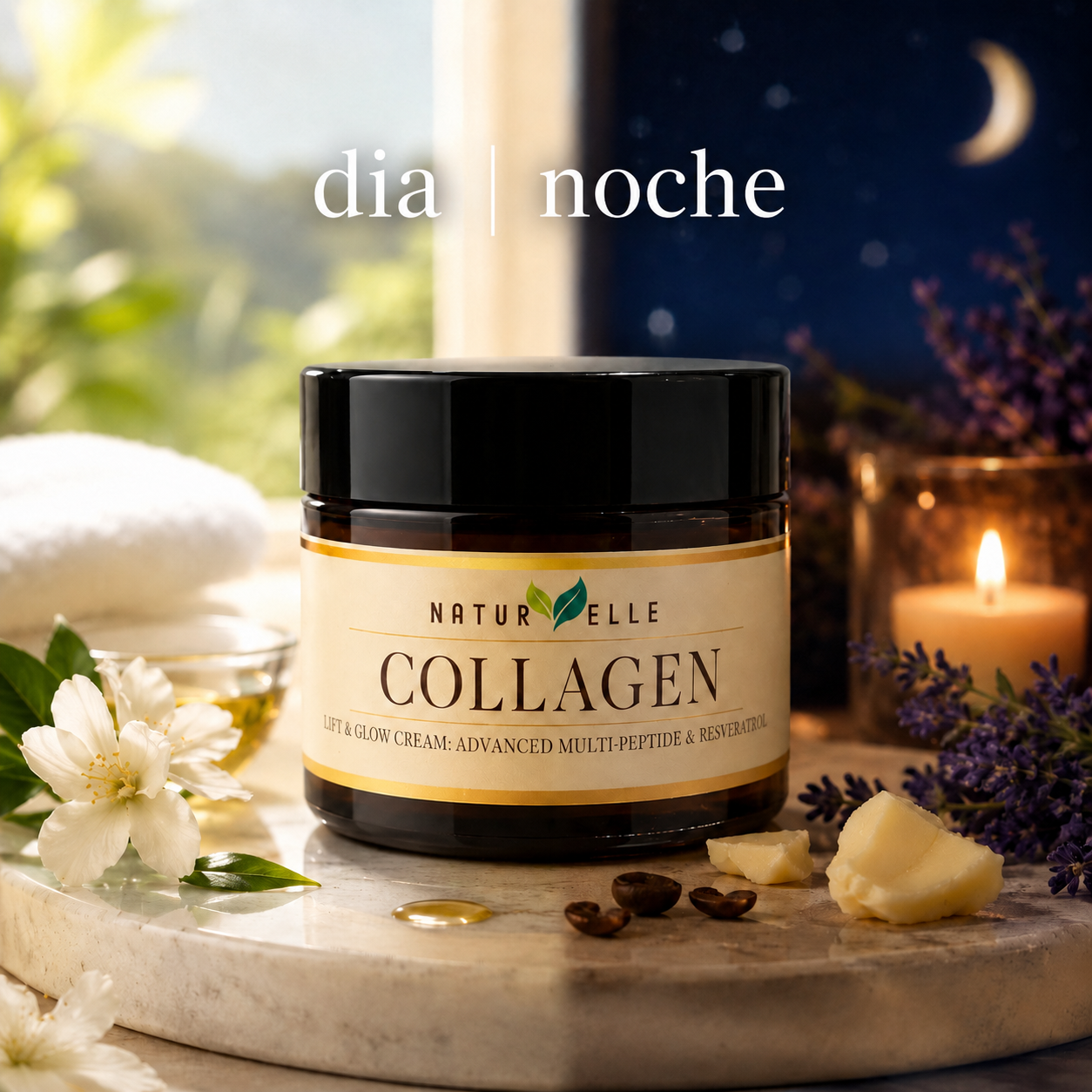 La nueva crema de colágeno esta preparada para el día y la noche, con peptidos, bisabolol y resveratrol.