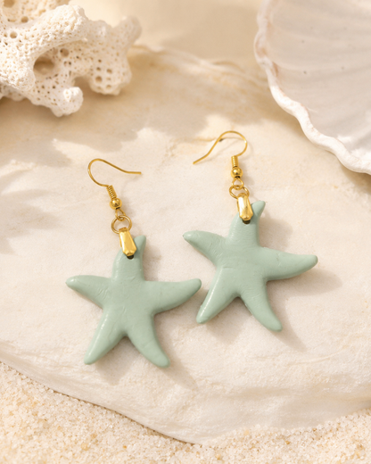 Mint Sea Star Earring | Pantallas Estrella de Mar Verde Menta