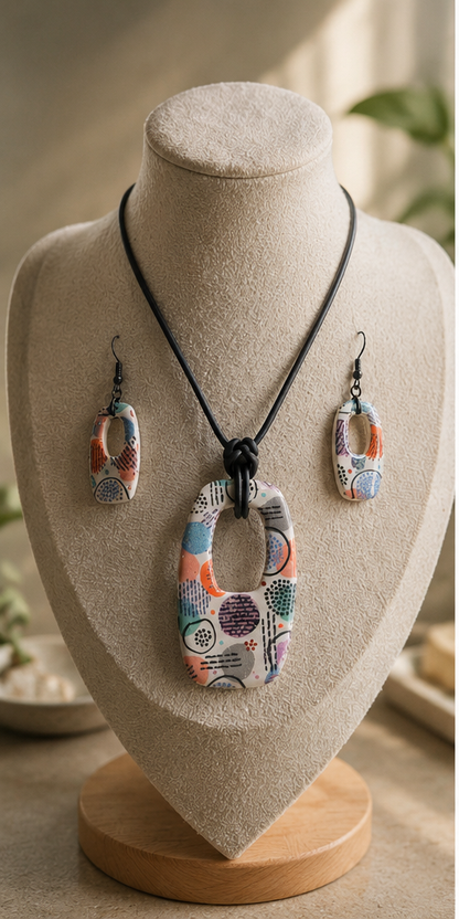 Mosaico Moderno Set de Joyería Artesanal | Modern Mosaic Handmade Jewelry Set
